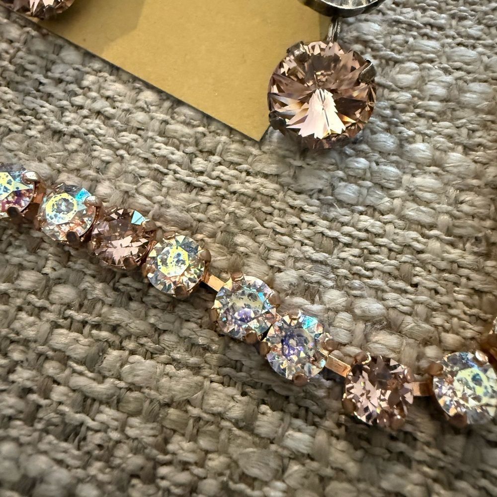 Elegant Rose Gold and Crystal Necklace & Earring Set - Picture 4 of 4